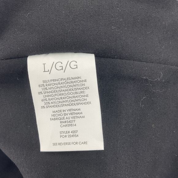 NWT CAbi Lean Tank Black & Red Floral Cropped Sleeveless Top L Rayon Women's - Picture 5 of 6